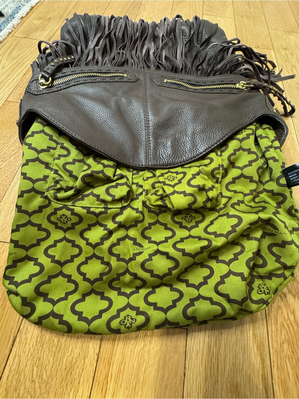 New OrYany Bristol Hobo Fringed 100% Genuine Leather Bag in Dark Brown - Picture 14 of 16